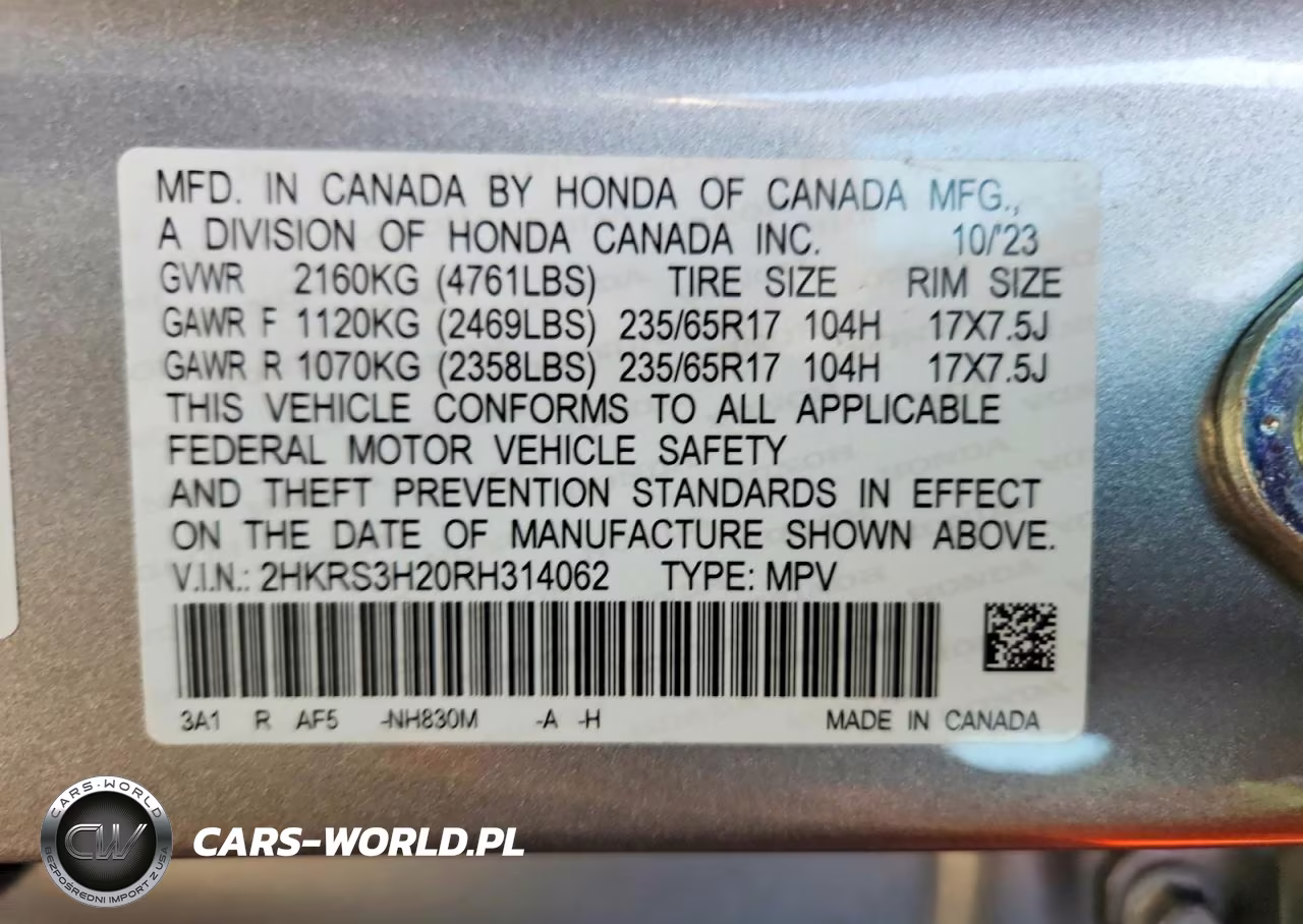 2024 Honda Crv VIN:2HKRS3H20RH314062 - 12