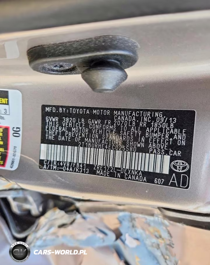 2014 Toyota Corolla Le Plus VIN:2T1BURHE4EC025580 - 13