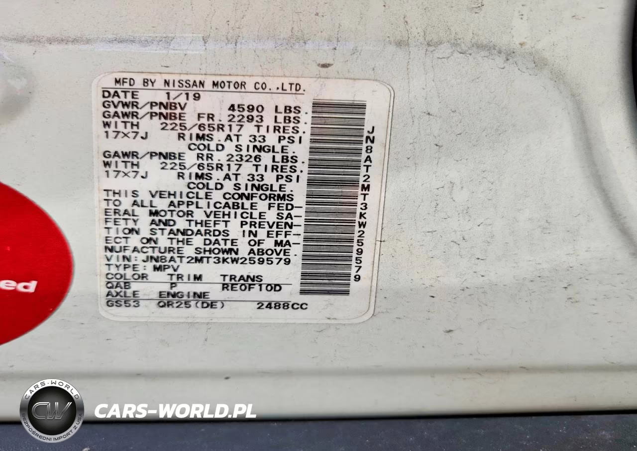 2019 Nissan Rogue Sv VIN:JN8AT2MT3KW259579 - 13