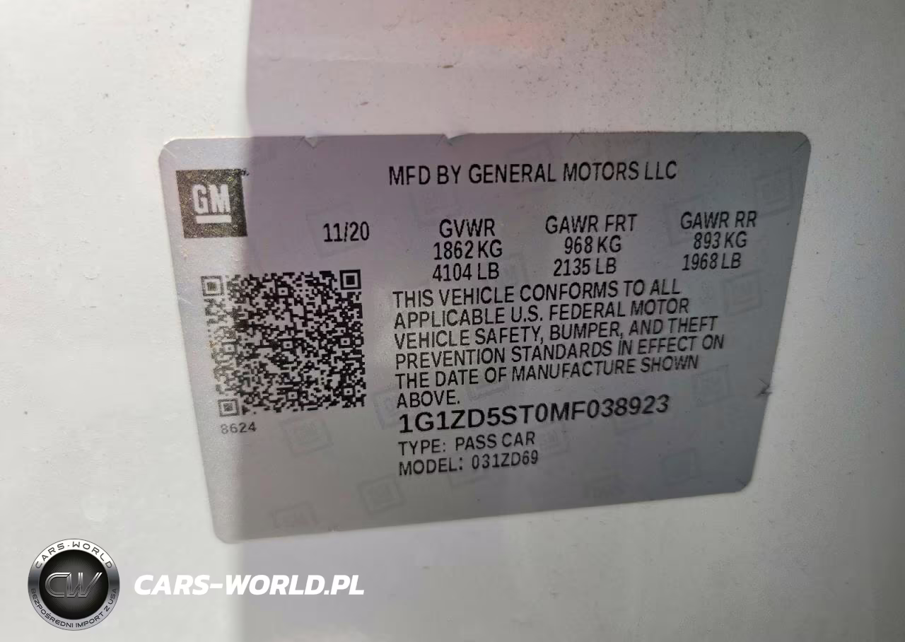 2021 Chevrolet Malibu Lt VIN:1G1ZD5ST0MF038923 - 12