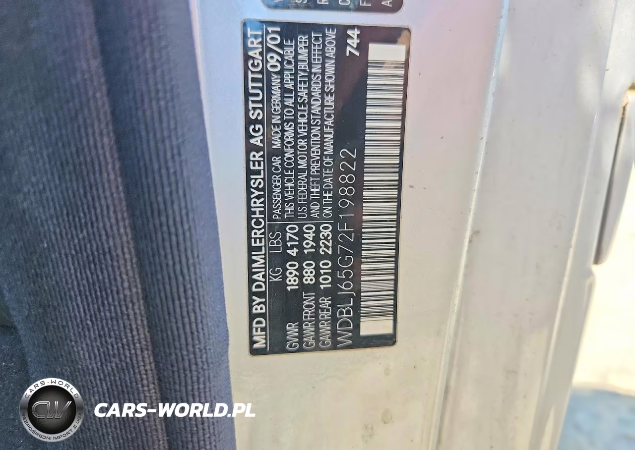 2002 Mercedes-Benz Clk 320 VIN:WDBLJ65G72F198822 - 12