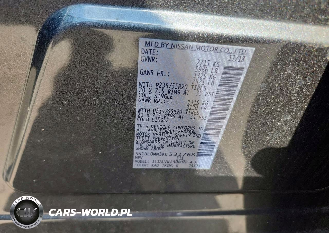 2019 Infiniti Qx60 Luxe VIN:5N1DL0MN3KC531768 - 13