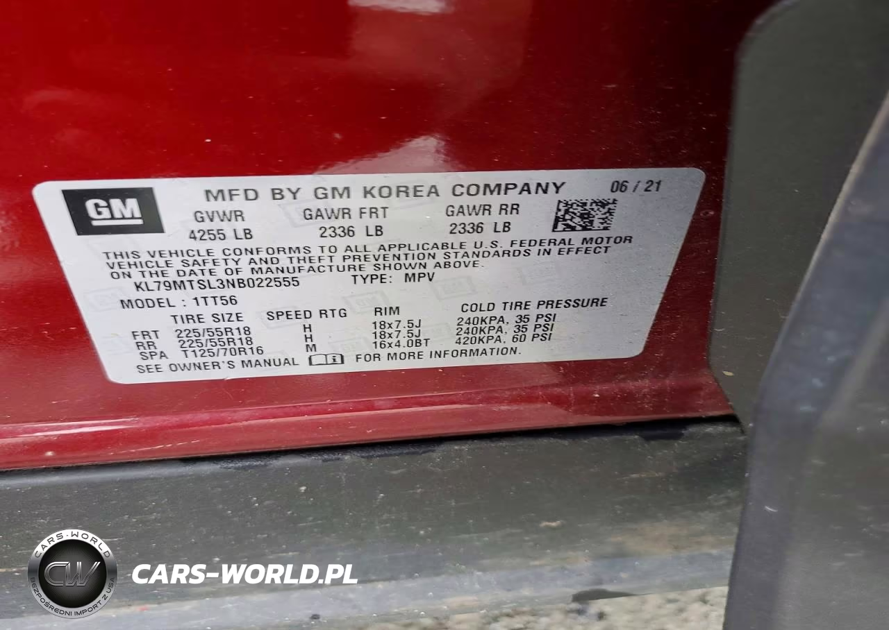 2022 Chevrolet Trailblazer Rs VIN:KL79MTSL3NB022555 - 13