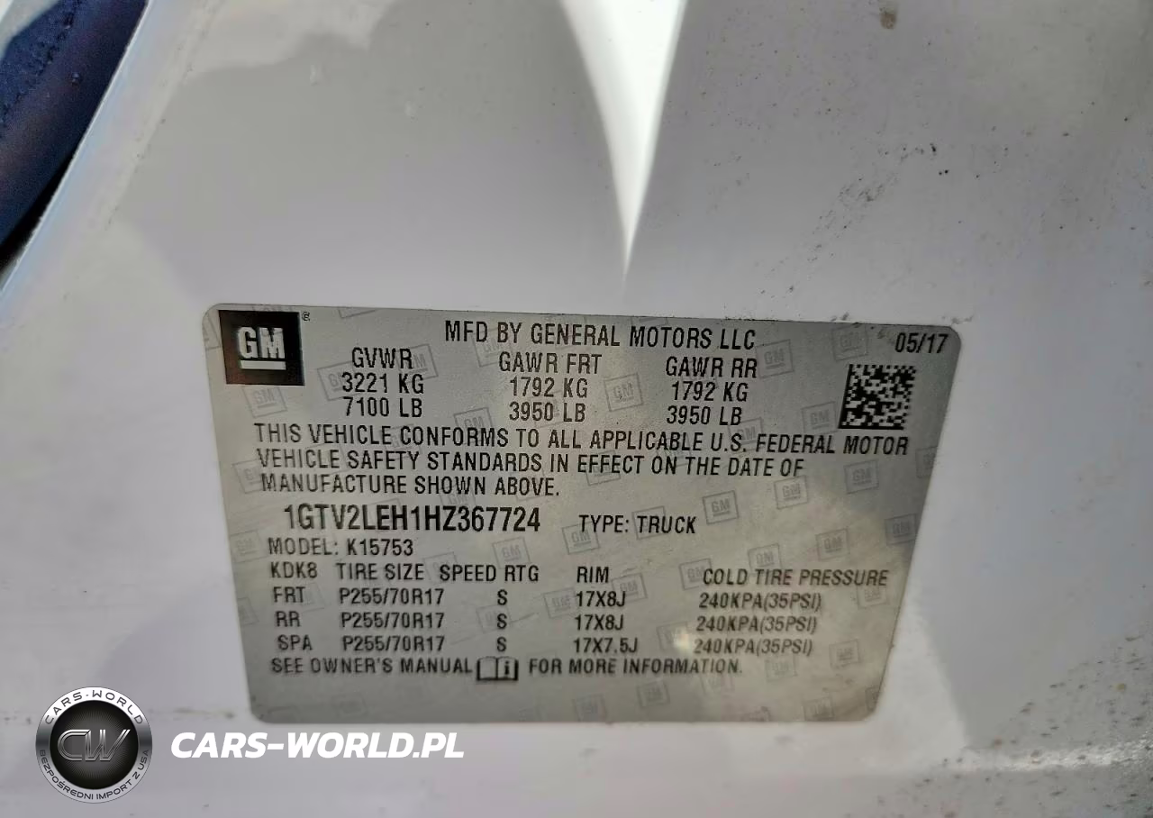 2017 GMC Sierra K1500 VIN:1GTV2LEH1HZ367724 - 13