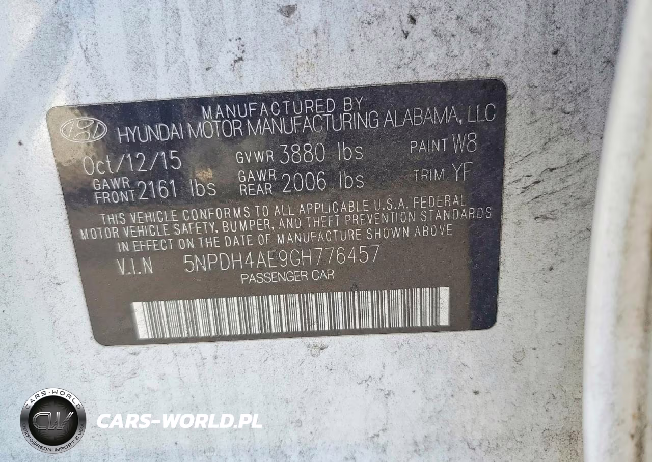 2016 Hyundai Elantra Se VIN:5NPDH4AE9GH776457 - 12