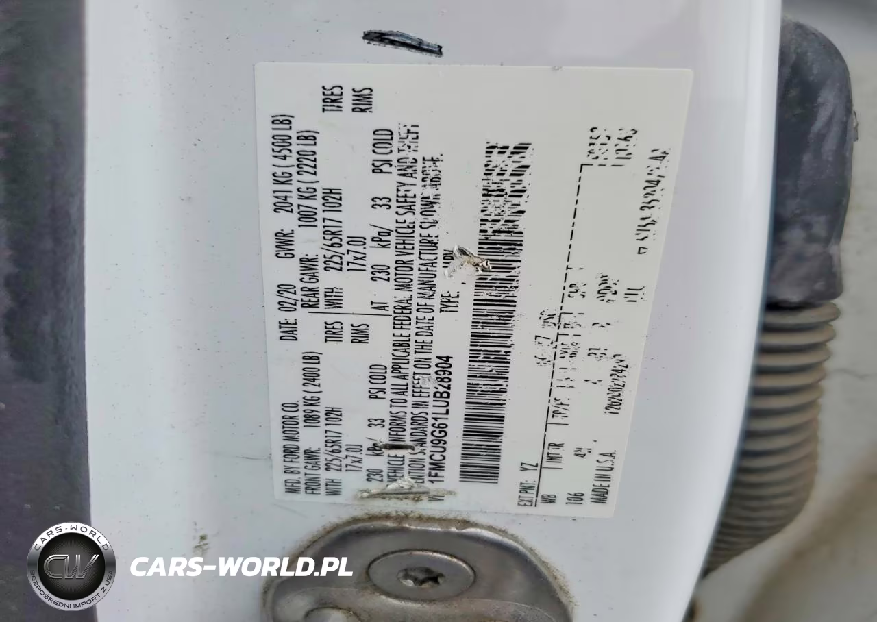 2020 Ford Escape Se VIN:1FMCU9G61LUB28904 - 13
