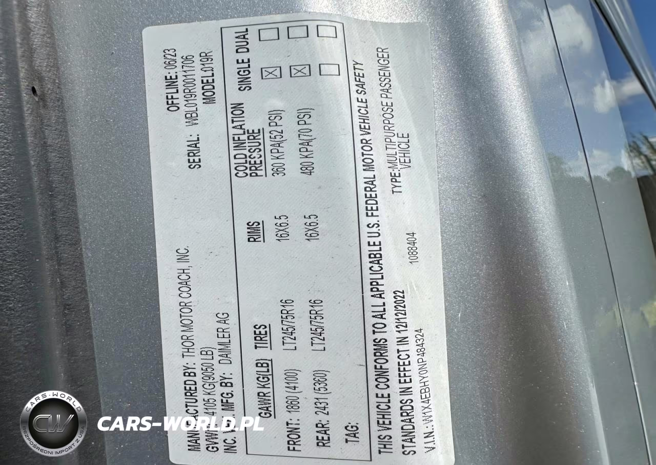2022 Mercedes-Benz Sprinter 2500 VIN:W1X4EBHY0NP484324 - 15