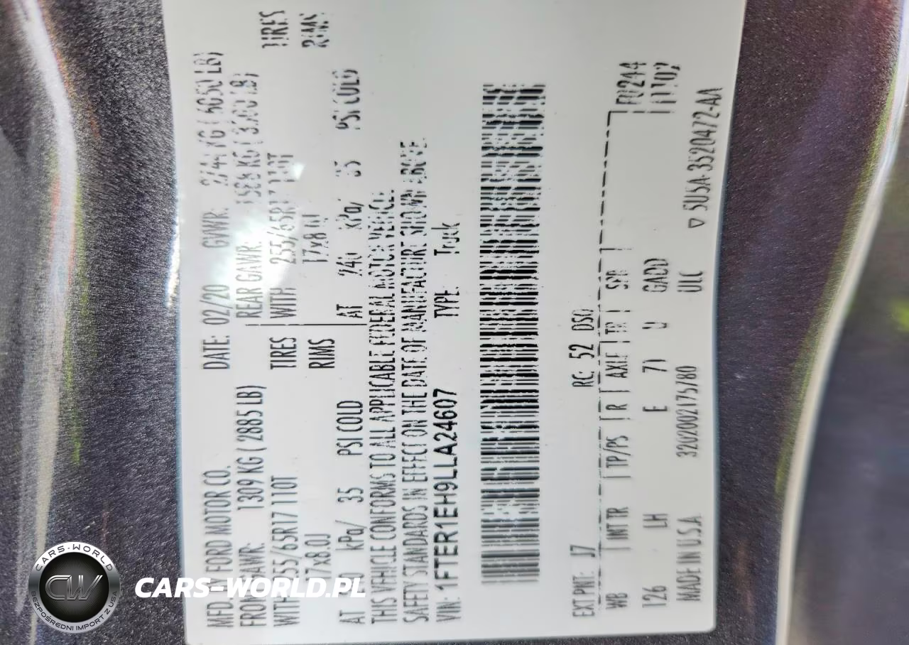 2020 Ford Ranger Xl VIN:1FTER1EH9LLA24607 - 12