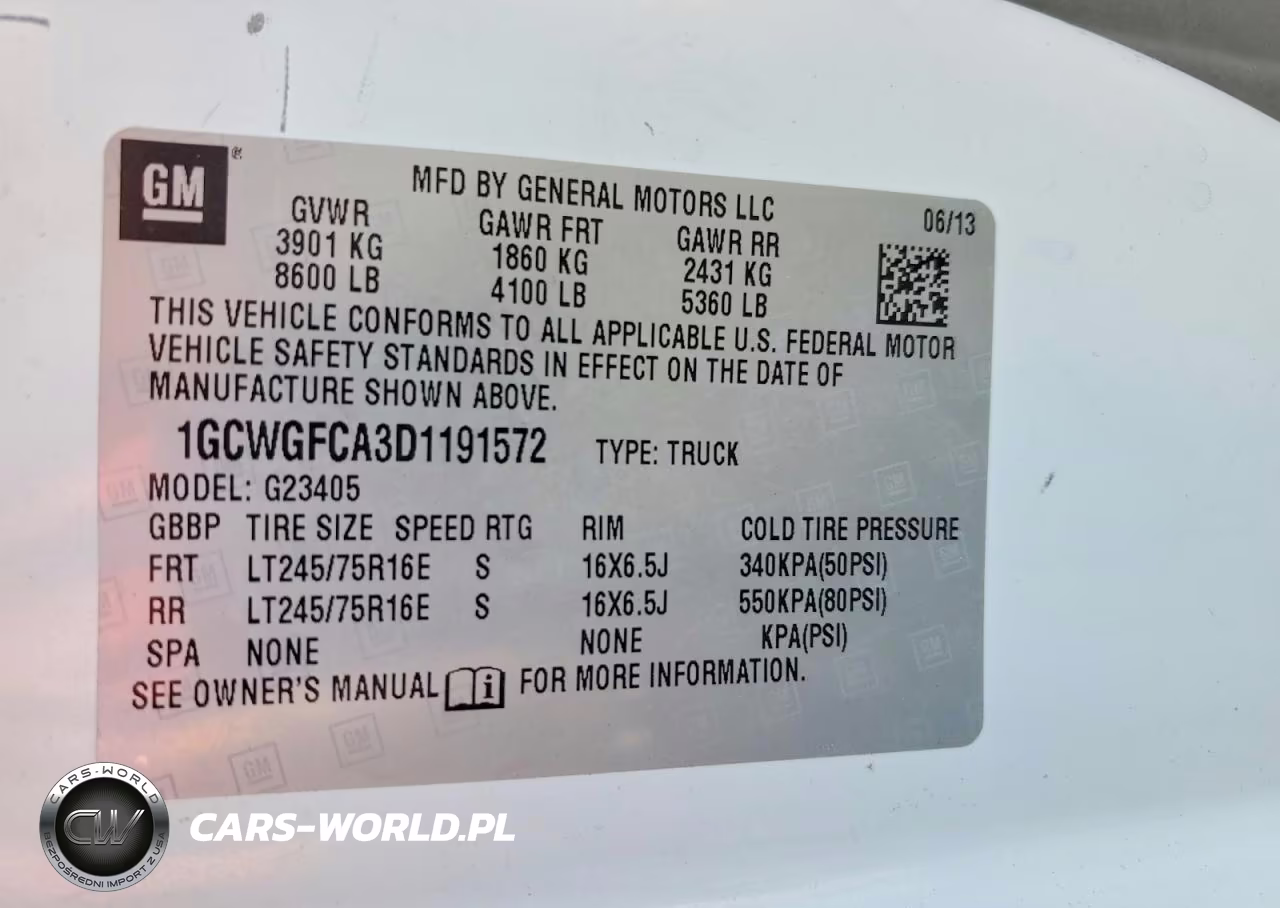 2013 Chevrolet Express Utility - Service Van VIN:1GCWGFCA3D1191572 - 13