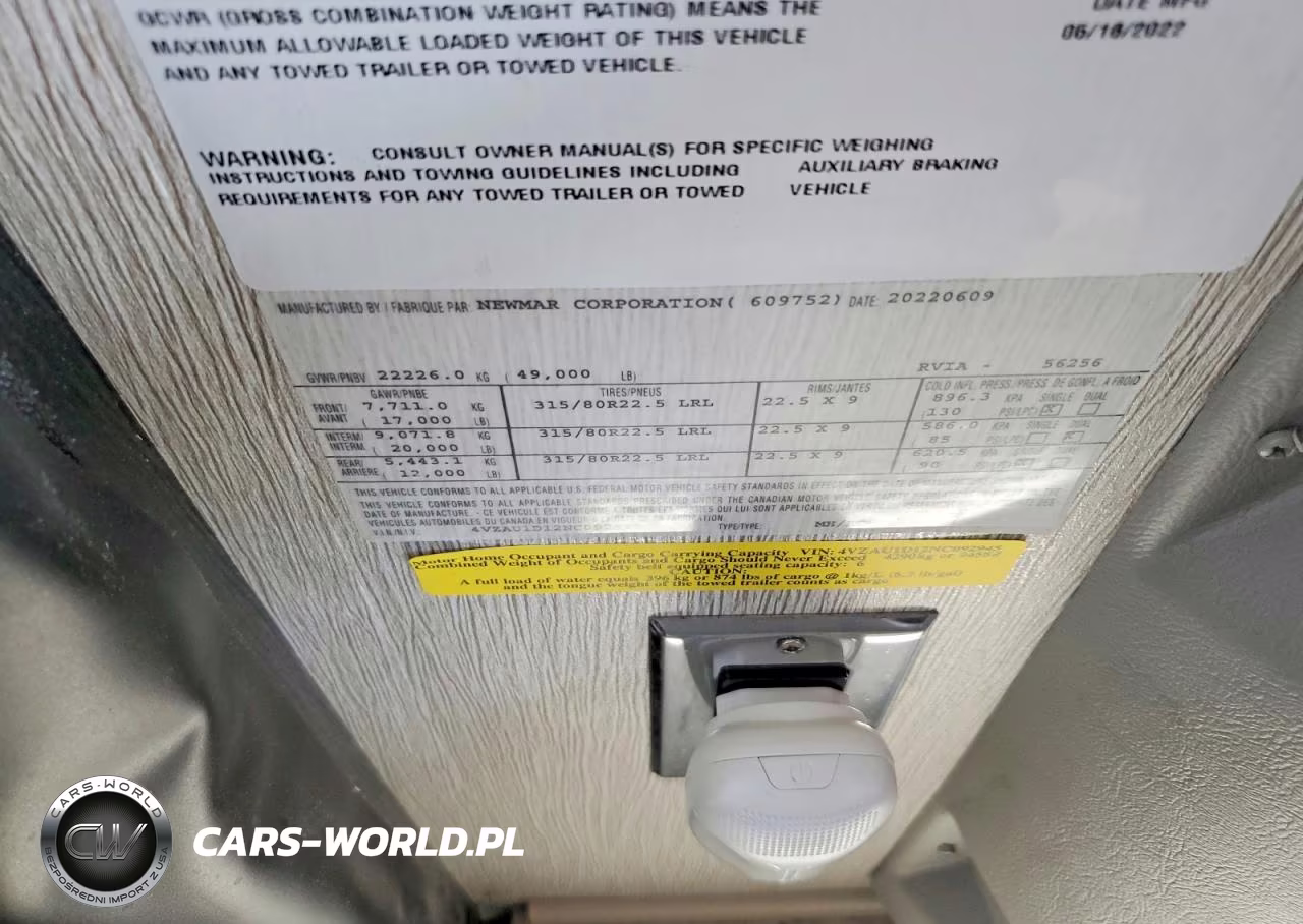 2022 Spartan Motors Motorhome 4Vz VIN:4VZAU1D12NC092945 - 10