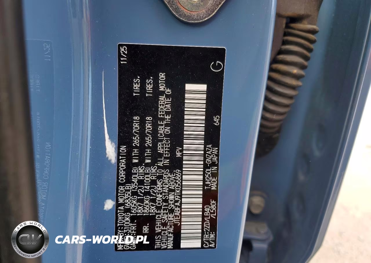 2026 Toyota Land Cruiser Base VIN:JTEABFAJ9TK056869 - 13