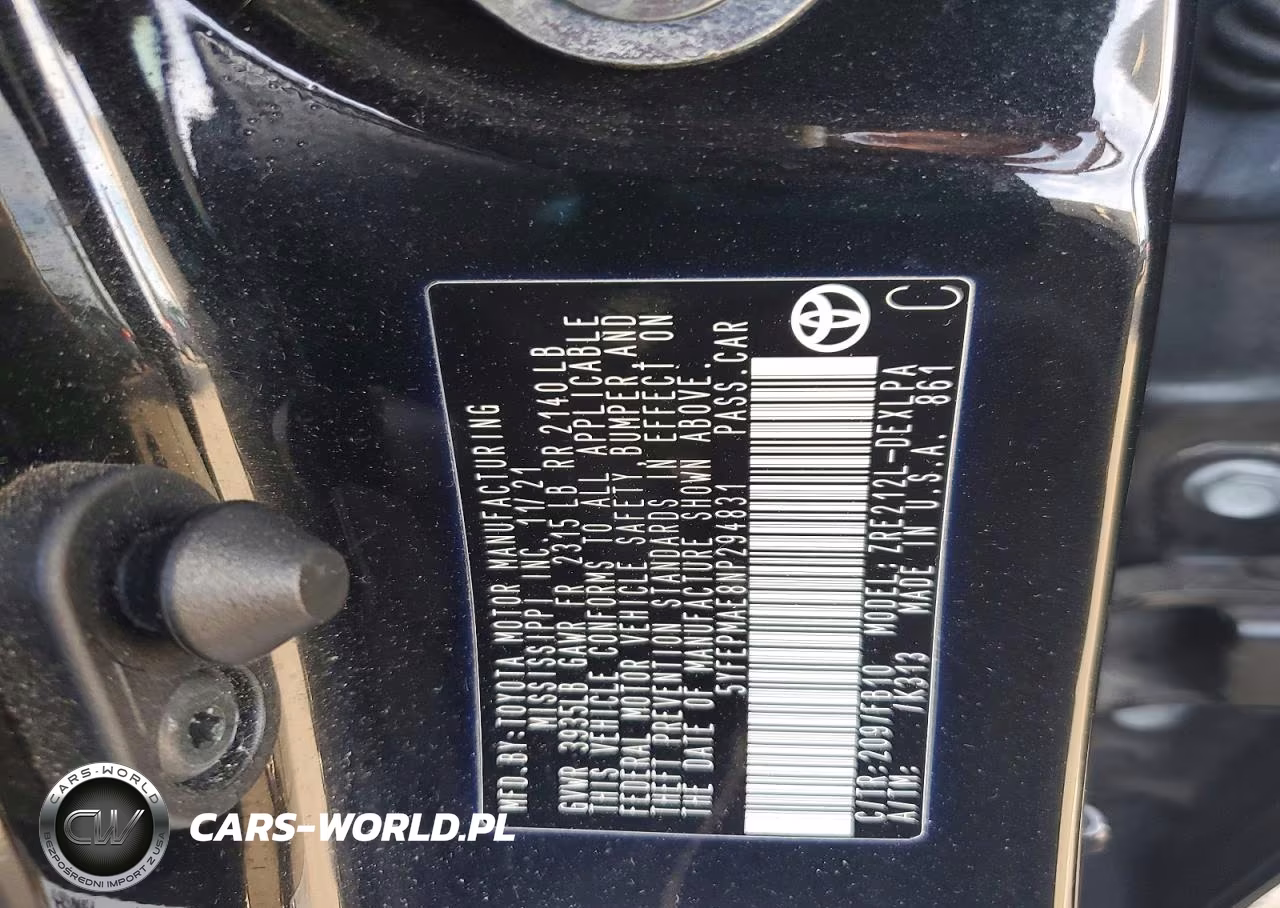2022 Toyota Corolla Le VIN:5YFEPMAE8NP294831 - 12