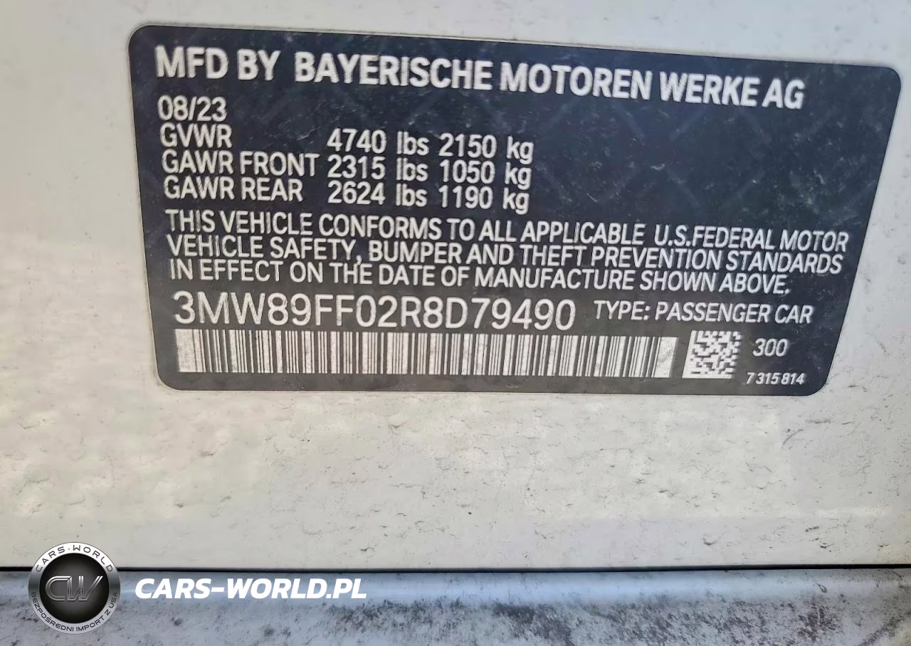 2024 BMW 330Xi VIN:3MW89FF02R8D79490 - 13