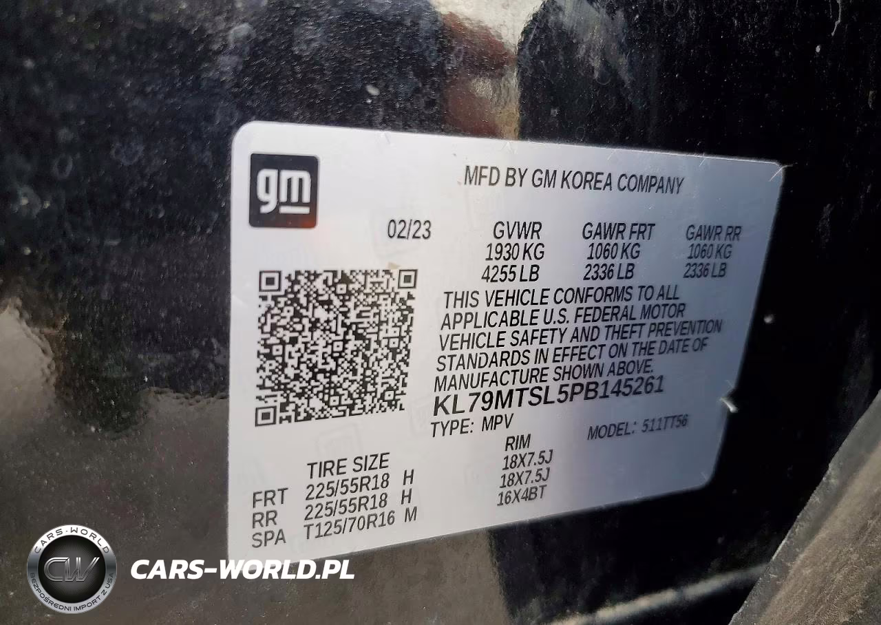 CHEVROLET TRAILBLAZE VIN:KL79MTSL5PB145261 - 13