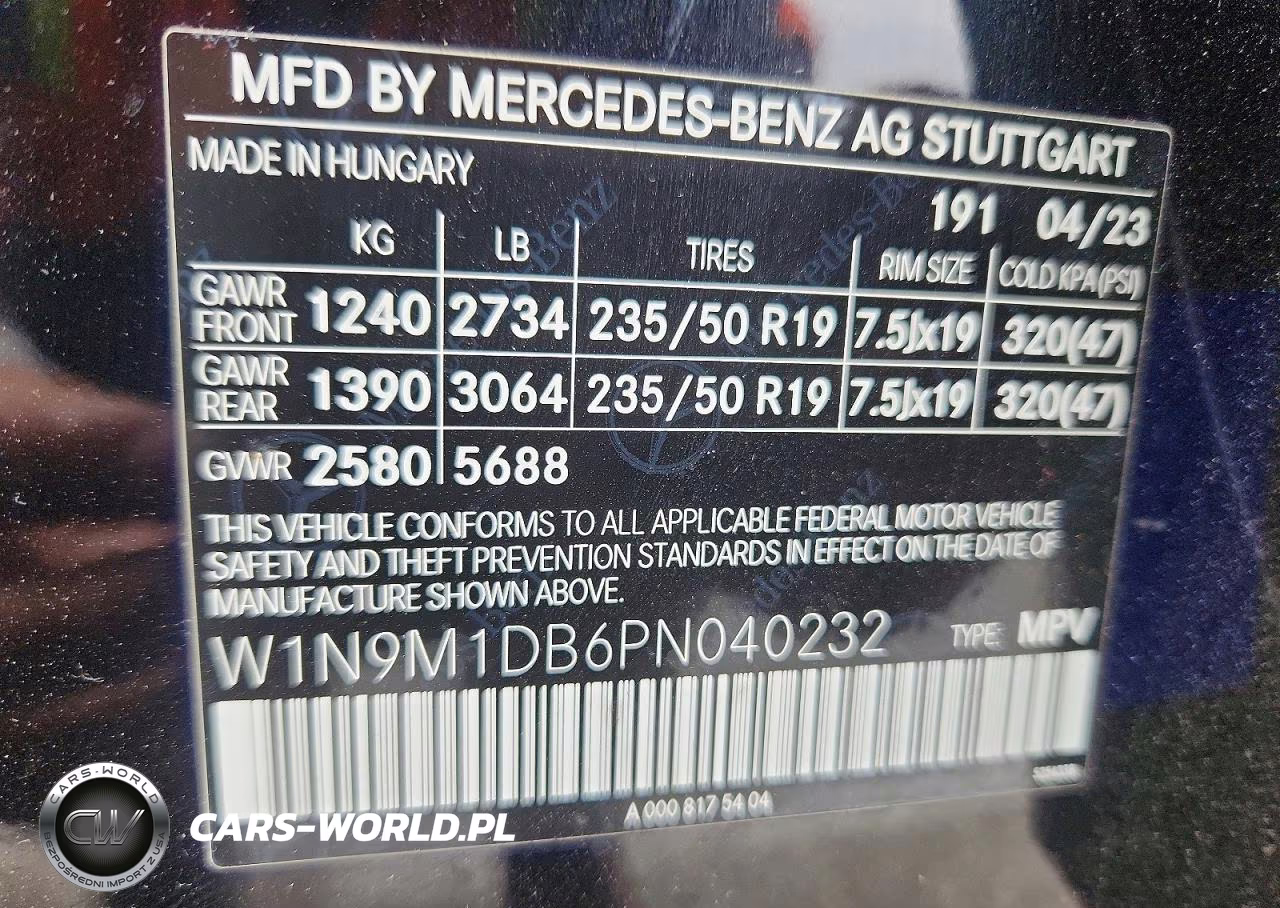 2023 Mercedes-Benz Eqb 350 4Matic VIN:W1N9M1DB6PN040232 - 12