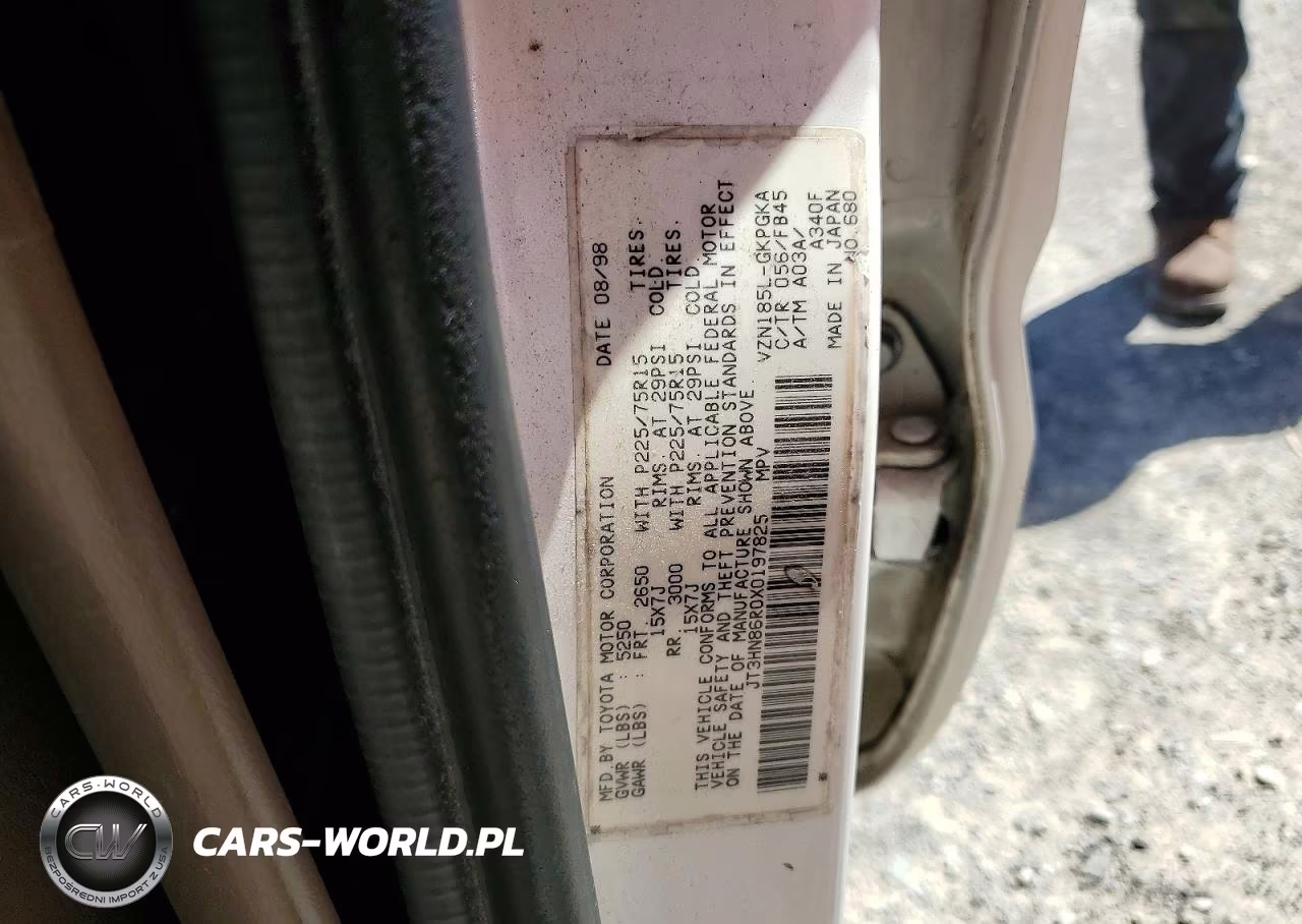 1999 TOYOTA 4RUNNER SR5 V6 VIN:JT3HN86R0X0197825 - 13