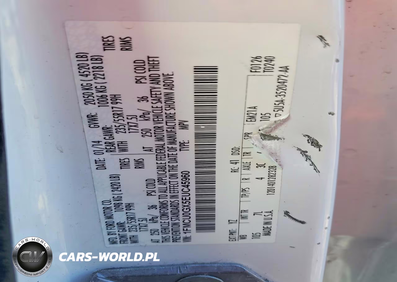 2014 Ford Escape Se VIN:1FMCU0GX5EUC45960 - 13