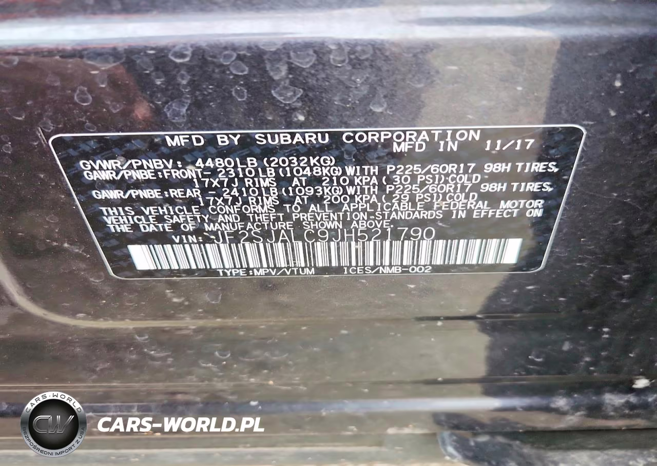 2018 Subaru Forester 2.5I Limited VIN:JF2SJALC9JH521790 - 13