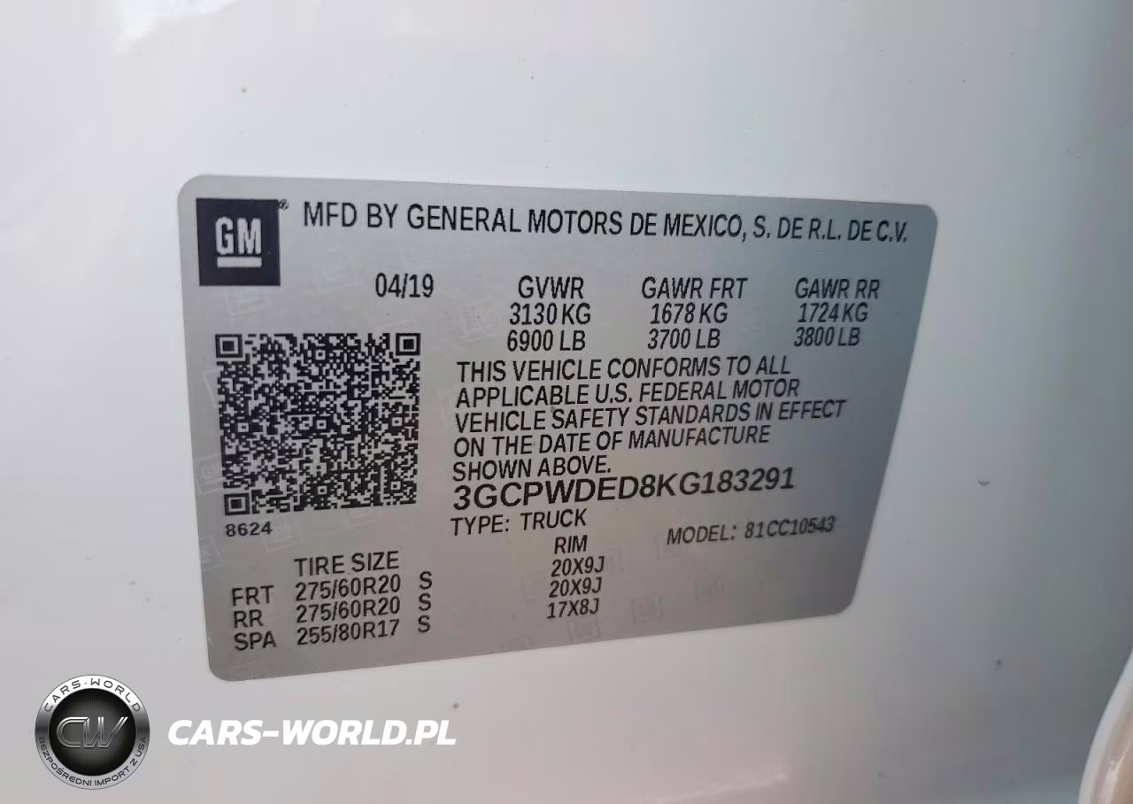 2019 Chevrolet Silverado C1500 Rst VIN:3GCPWDED8KG183291 - 12