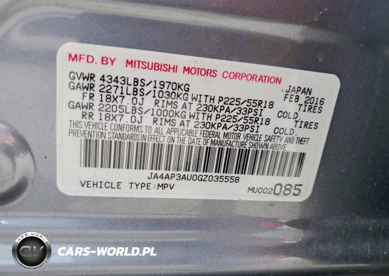 2016 Mitsubishi Outlander Sport Es VIN:JA4AP3AU0GZ035558 - 13