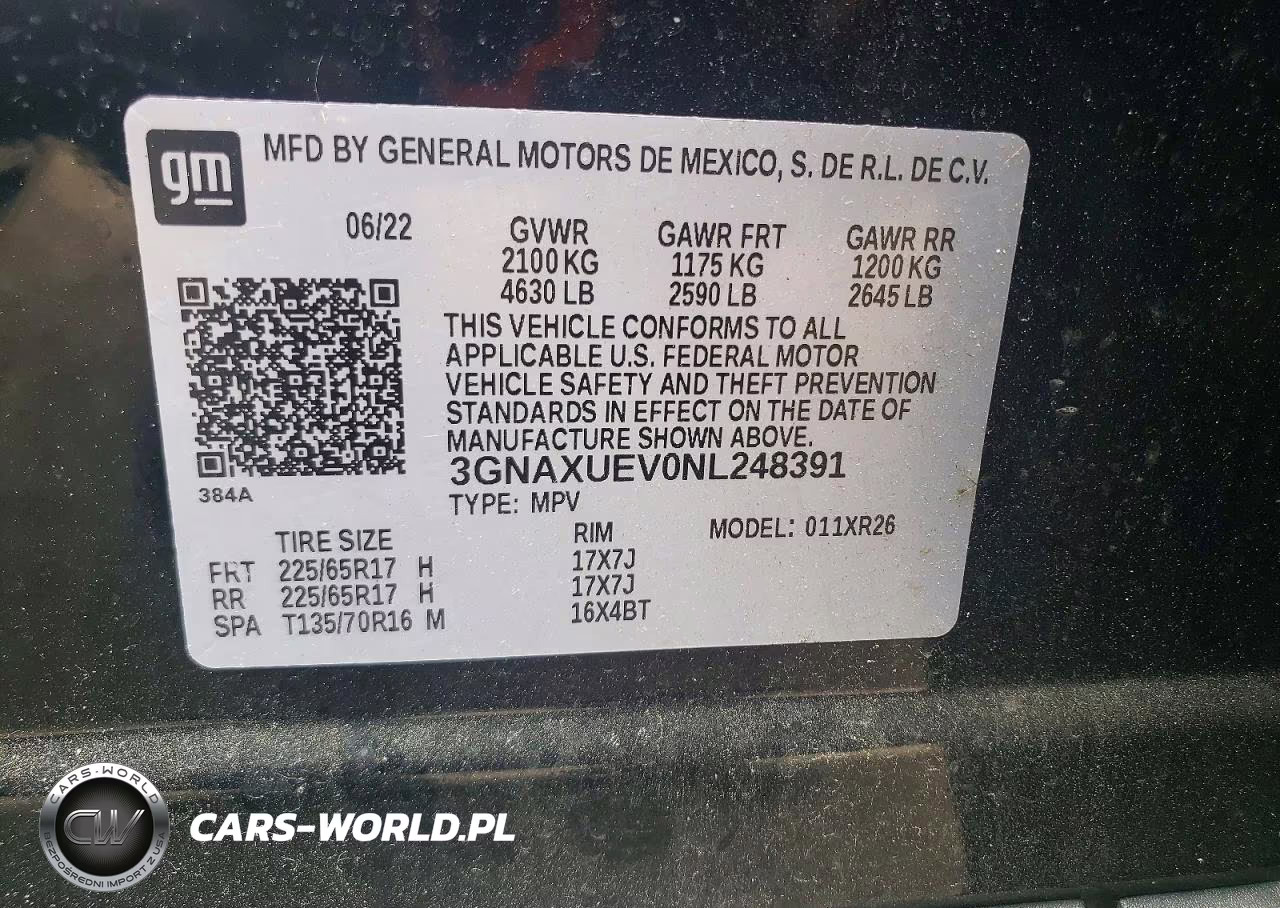 2022 Chevrolet Equinox Lt VIN:3GNAXUEV0NL248391 - 12