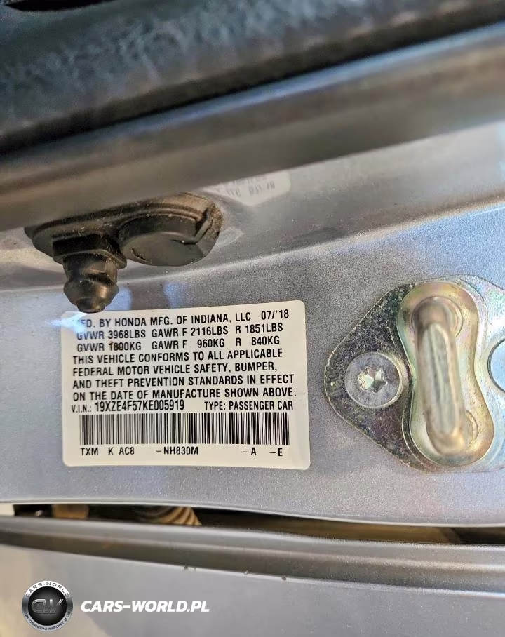 2019 Honda Insight Ex VIN:19XZE4F57KE005919 - 12