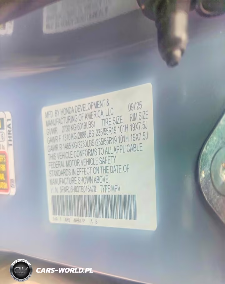 2026 Honda Odyssey Touring VIN:5FNRL6H83TB016470 - 14