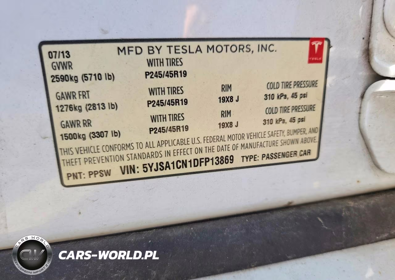 2013 Tesla Model S VIN:5YJSA1CN1DFP13869 - 12