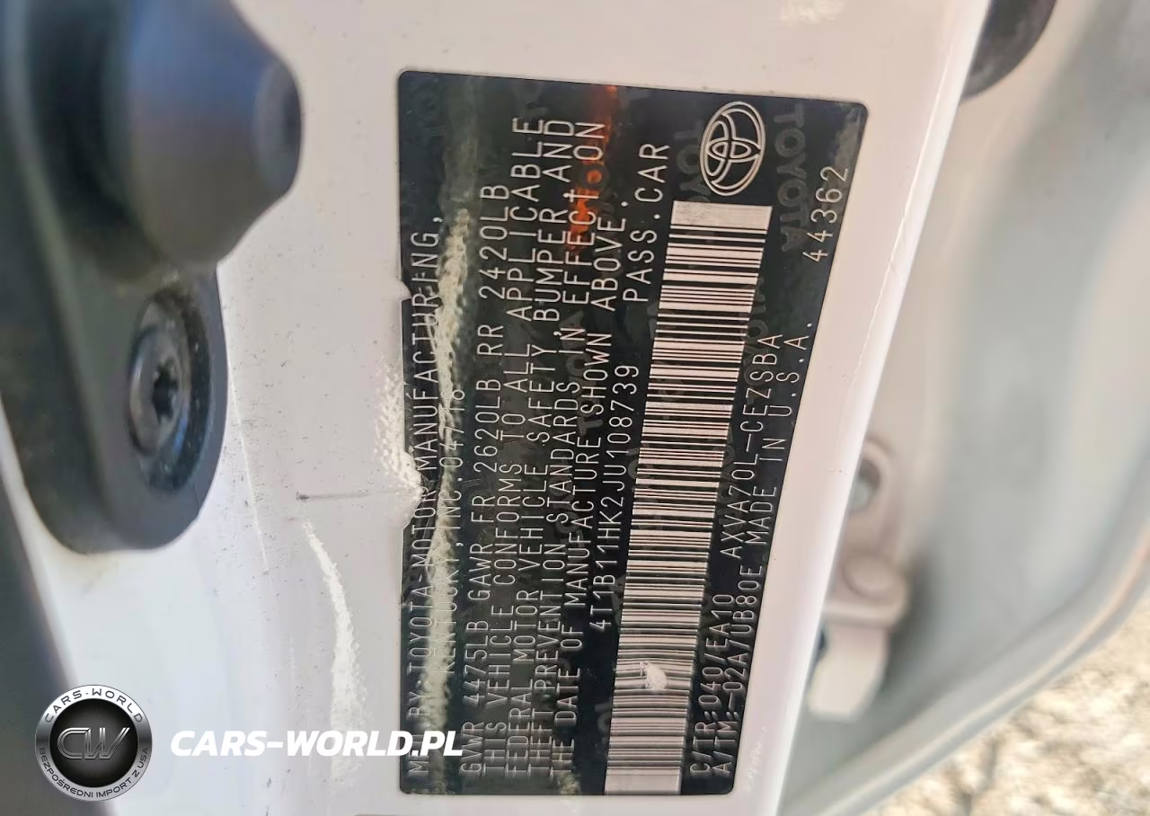 2018 Toyota Camry Se VIN:4T1B11HK2JU108739 - 12