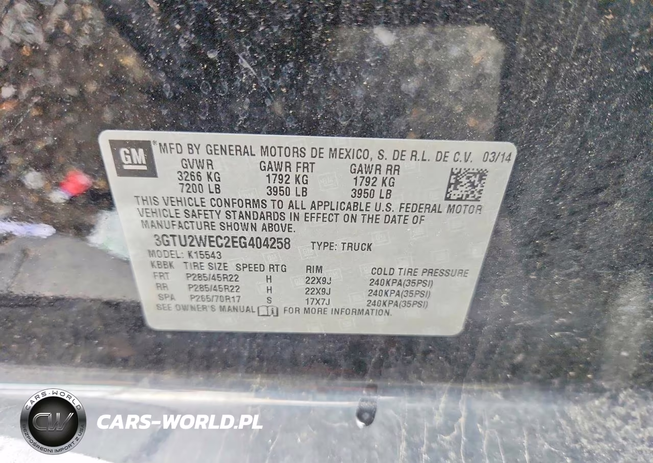2014 GMC Sierra K1500 Denali VIN:3GTU2WEC2EG404258 - 12