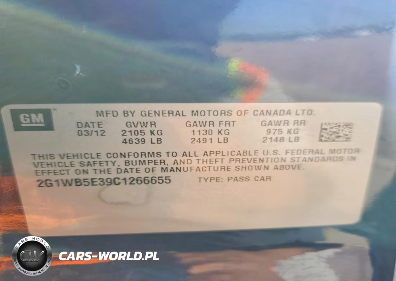 2012 Chevrolet Impala Lt VIN:2G1WB5E39C1266655 - 12