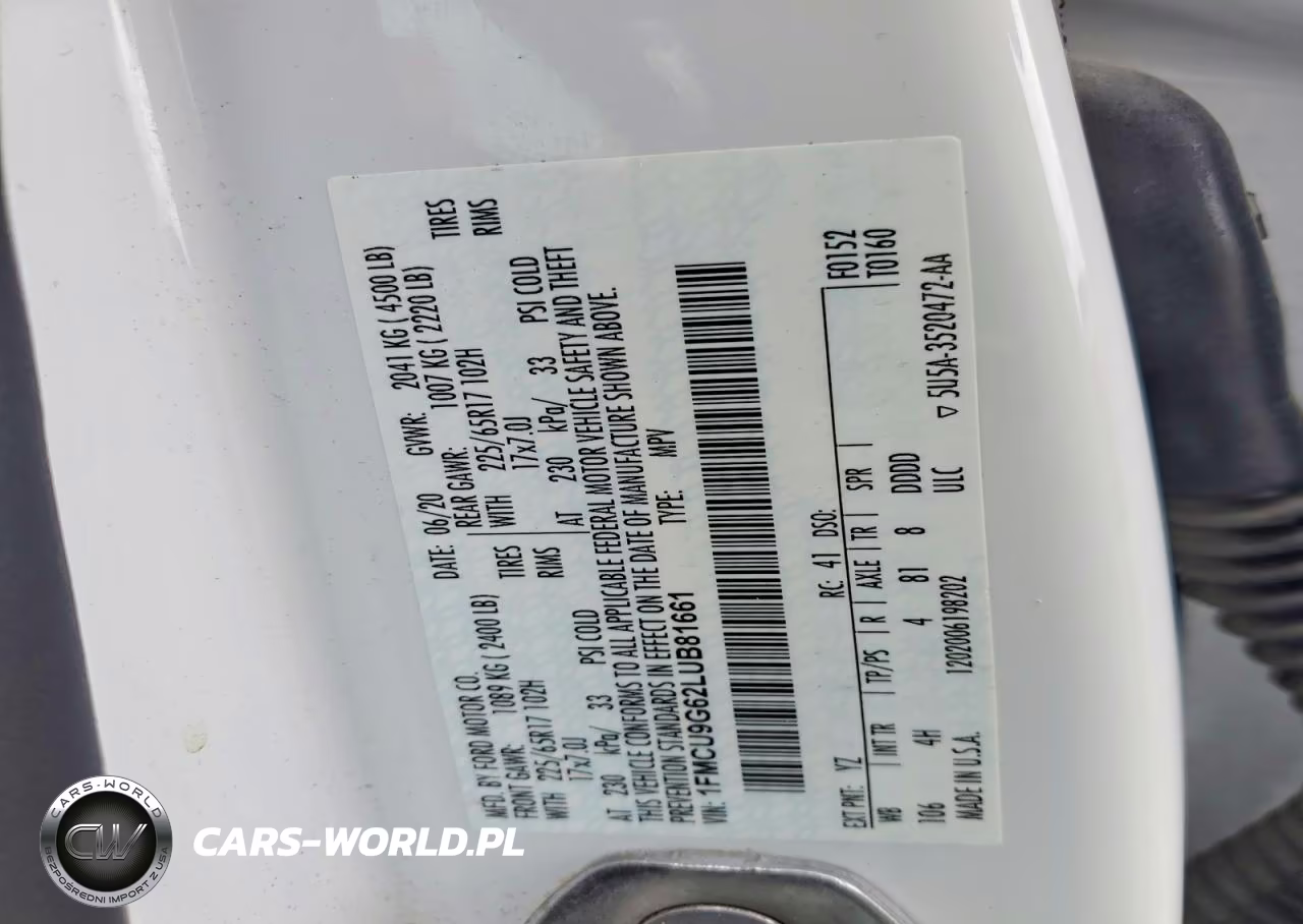 2020 Ford Escape Se VIN:1FMCU9G62LUB81661 - 13