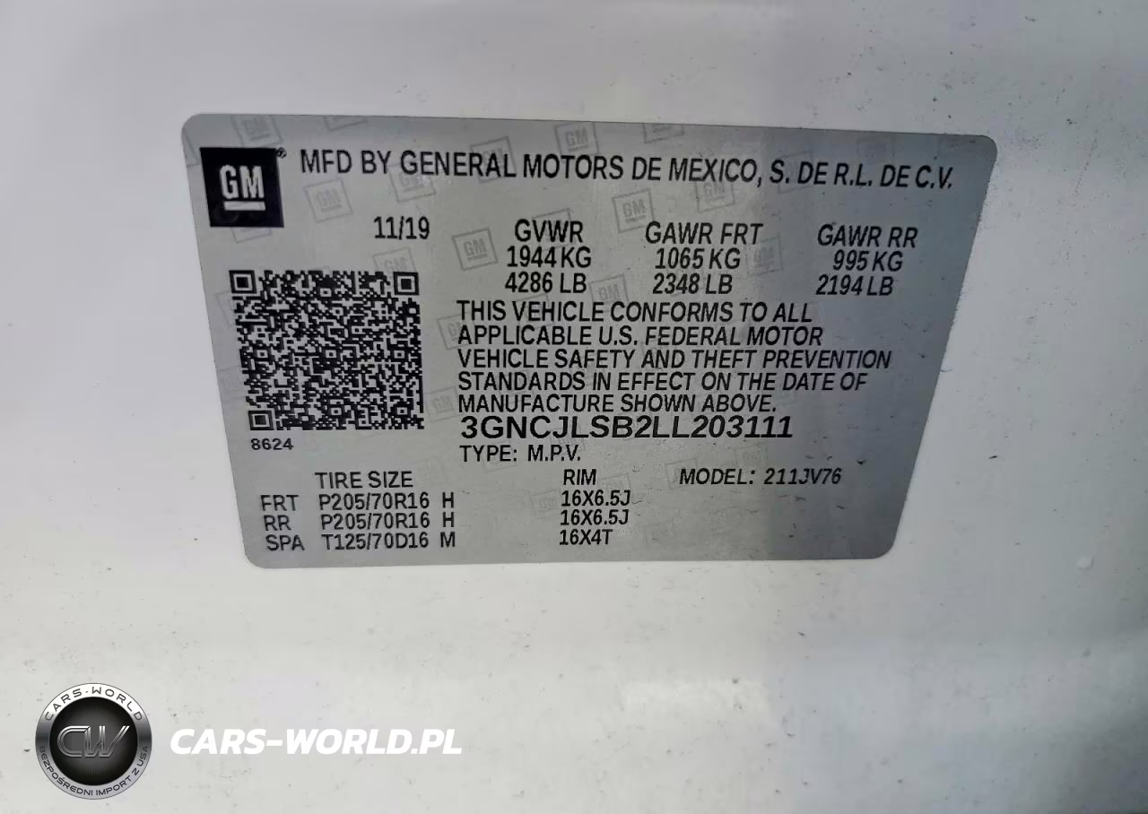 2020 Chevrolet Trax 1Lt VIN:3GNCJLSB2LL203111 - 13