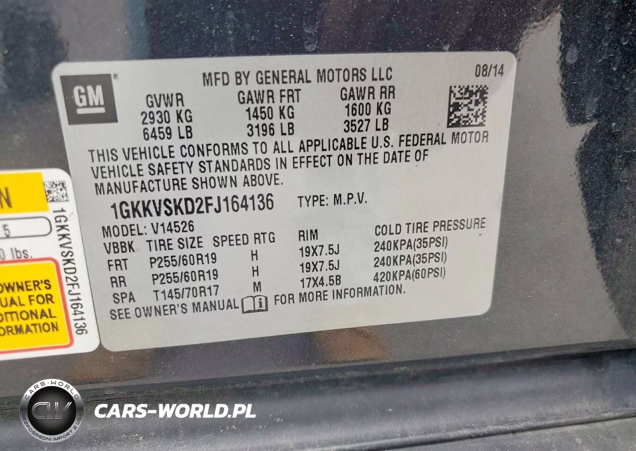 2015 GMC Acadia Slt-2 VIN:1GKKVSKD2FJ164136 - 13