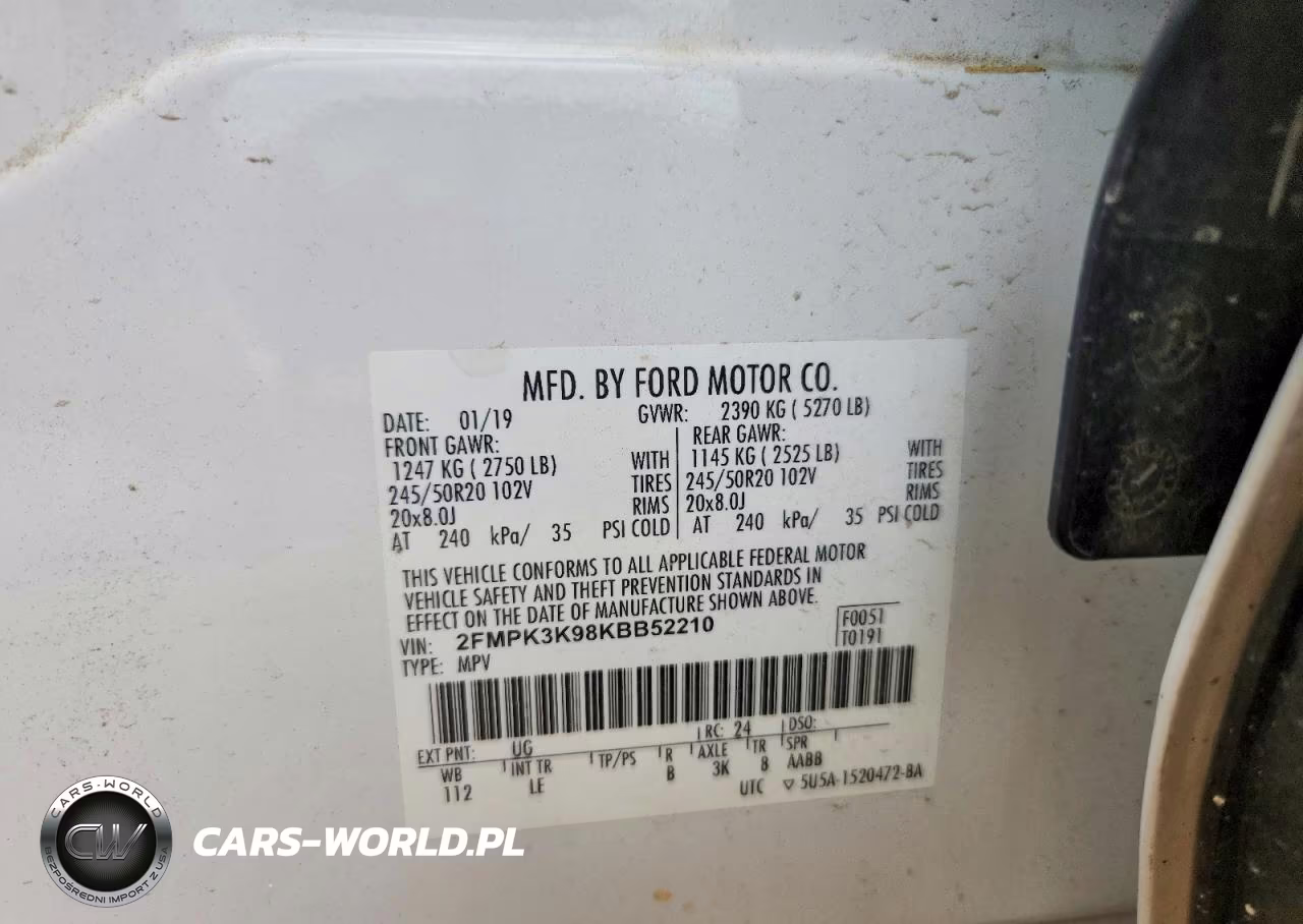 2019 Ford Edge Titanium VIN:2FMPK3K98KBB52210 - 12