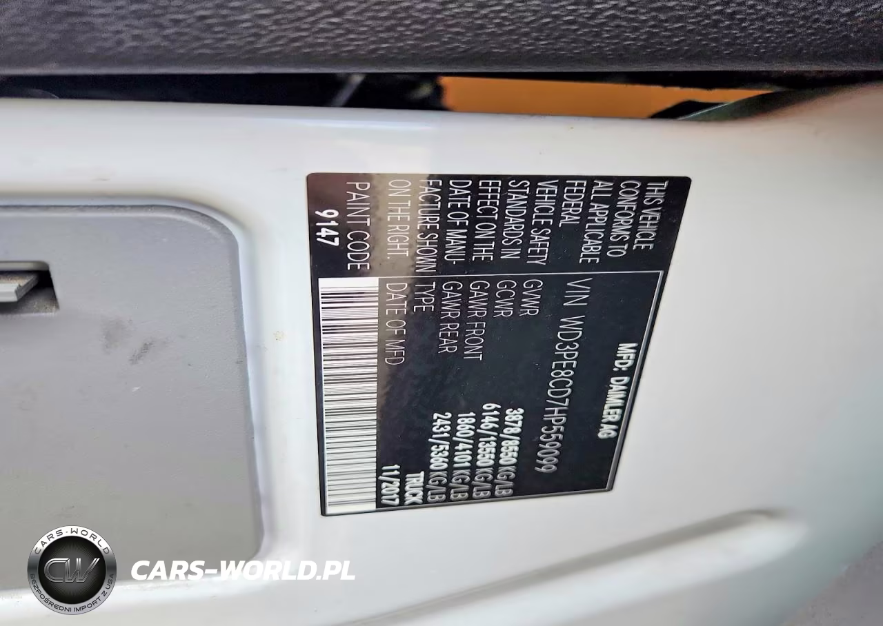 2017 Mercedes-Benz Sprinter 2500 VIN:WD3PE8CD7HP559099 - 13