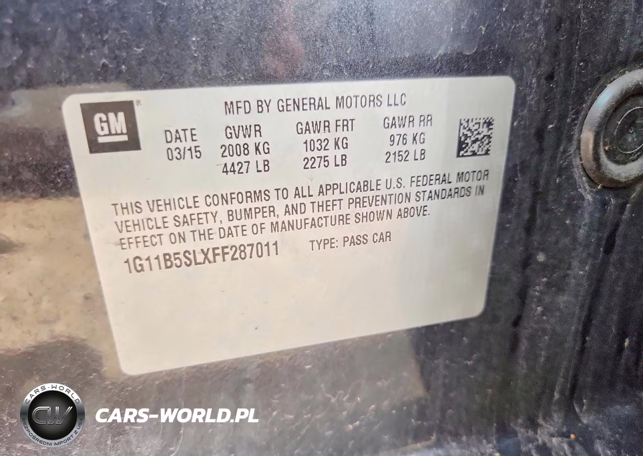 2015 Chevrolet Malibu Ls VIN:1G11B5SLXFF287011 - 12