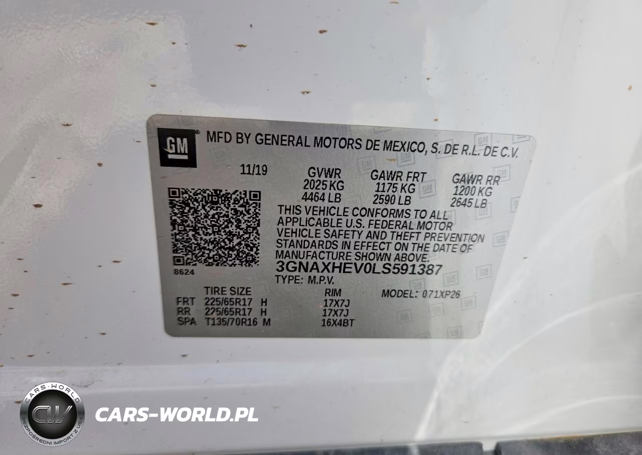 2020 Chevrolet Equinox Ls VIN:3GNAXHEV0LS591387 - 12
