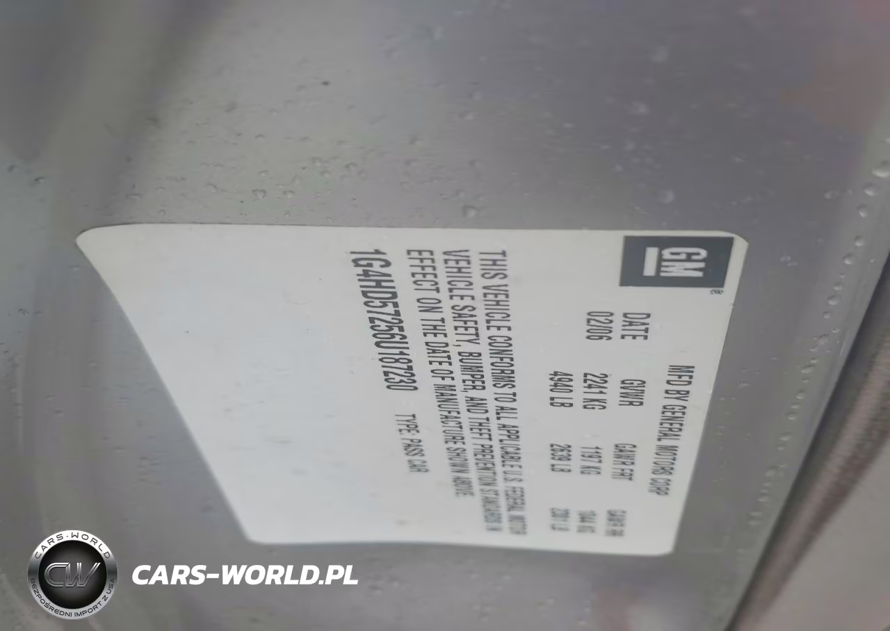 2006 Buick Lucerne Cxl VIN:1G4HD57256U187230 - 12