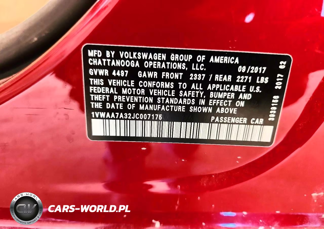 2018 Volkswagen Passat S VIN:1VWAA7A32JC007175 - 12