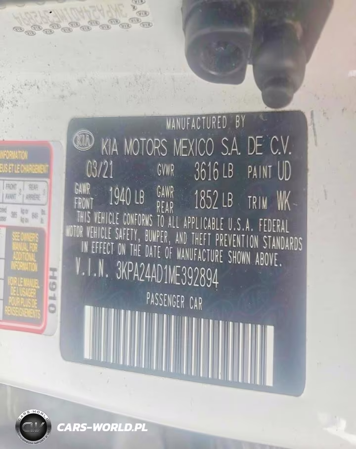 2021 Kia Rio S VIN:3KPA24AD1ME392894 - 12
