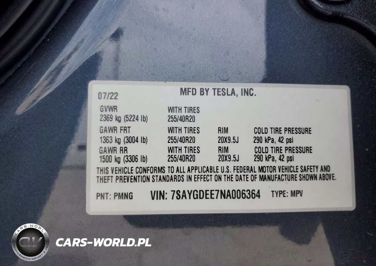 2022 Tesla Model Y VIN:7SAYGDEE7NA006364 - 13