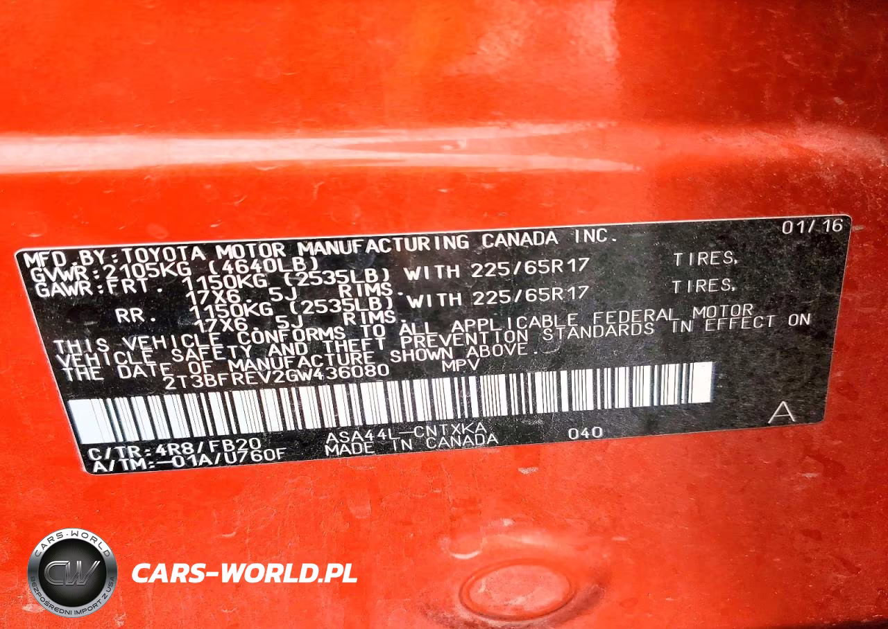 2016 Toyota Rav4 Le VIN:2T3BFREV2GW436080 - 13