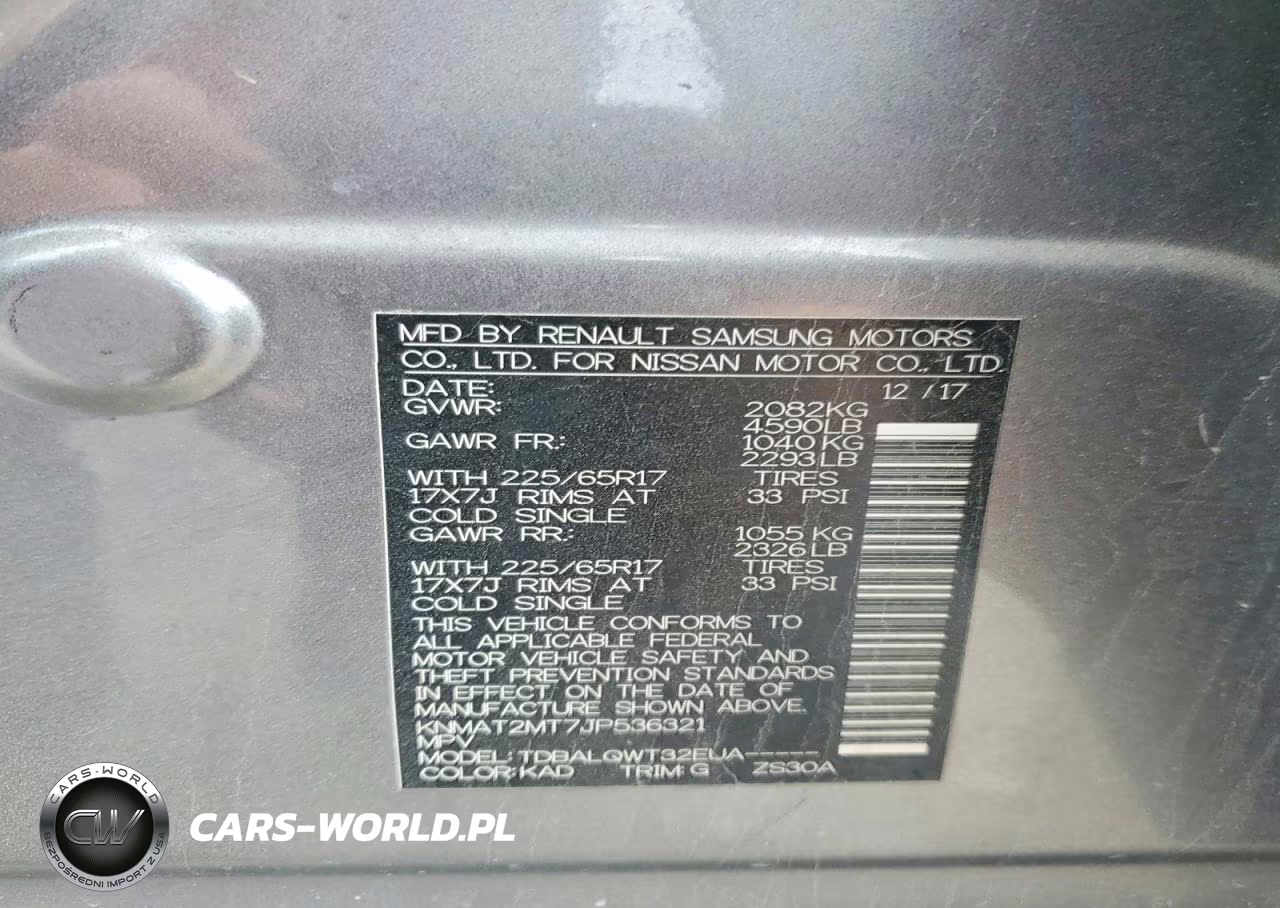 2018 Nissan Rogue Sv VIN:KNMAT2MT7JP536321 - 13