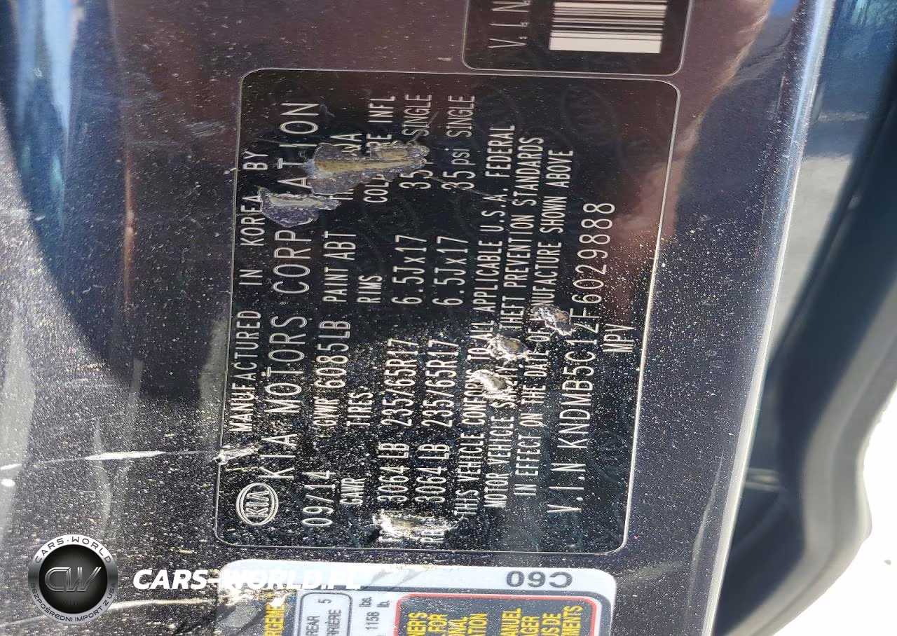 2015 Kia Sedona Lx VIN:KNDMB5C12F6029888 - 13