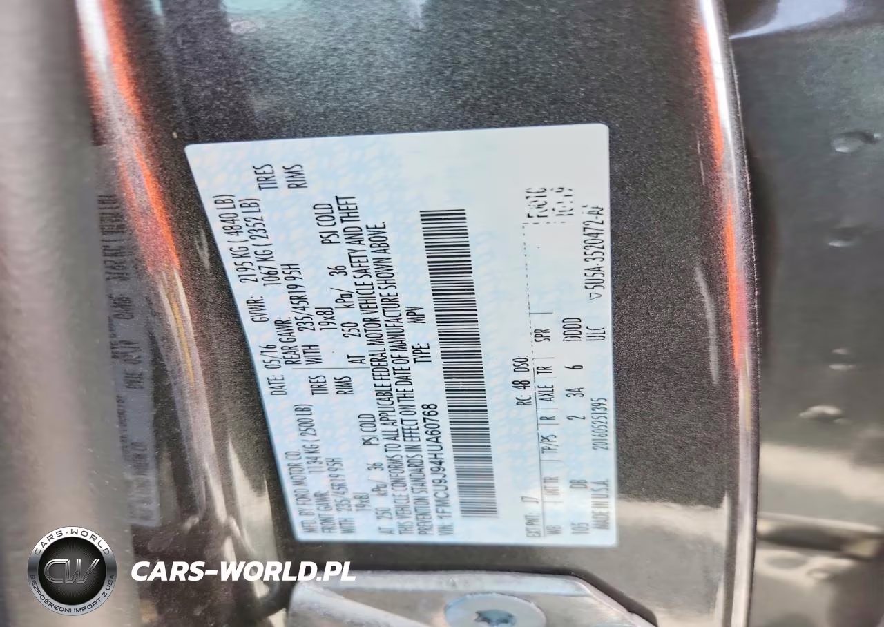 2017 Ford Escape Titanium VIN:1FMCU9J94HUA60768 - 13