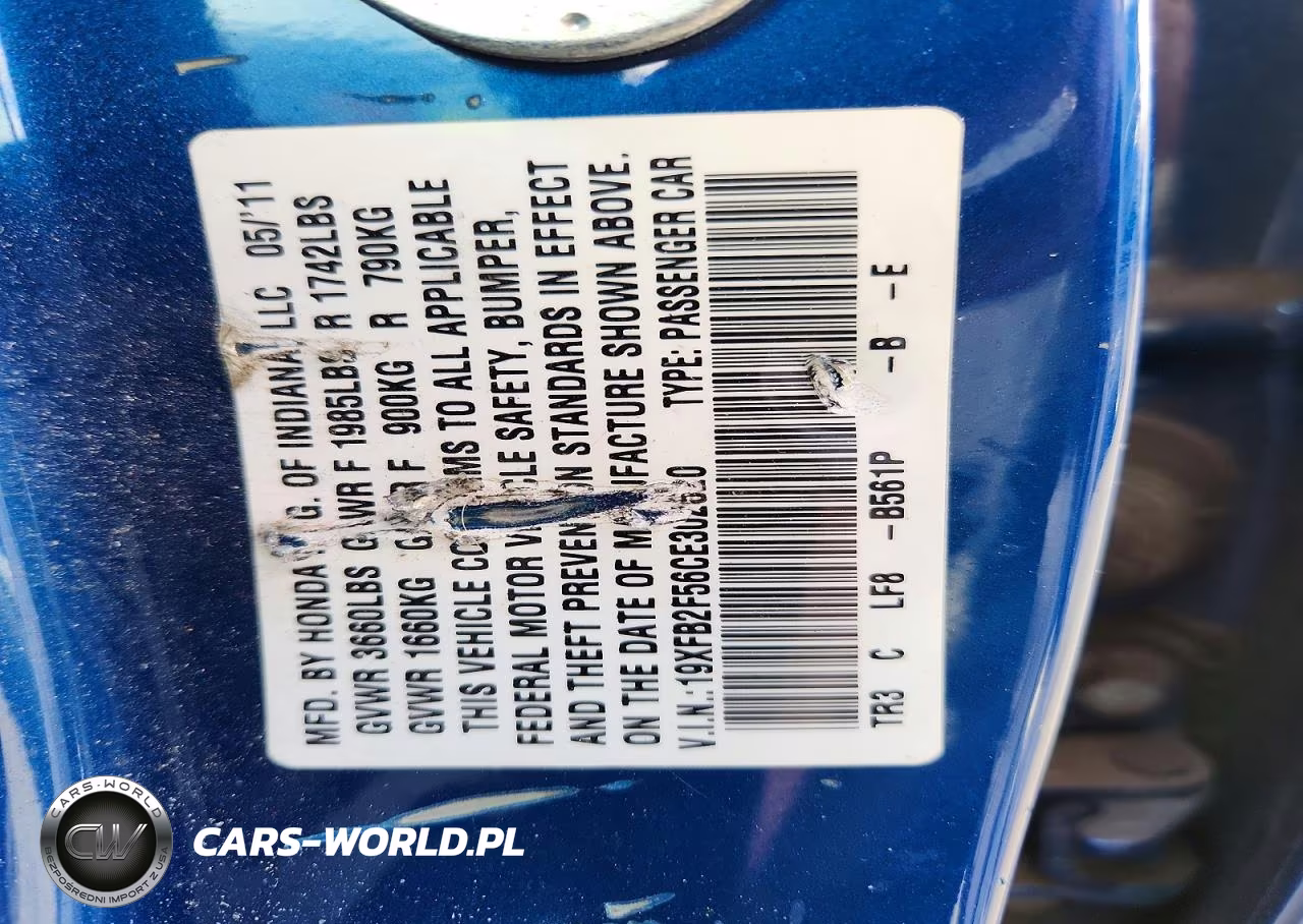 2012 Honda Civic Lx VIN:19XFB2F56CE302620 - 12