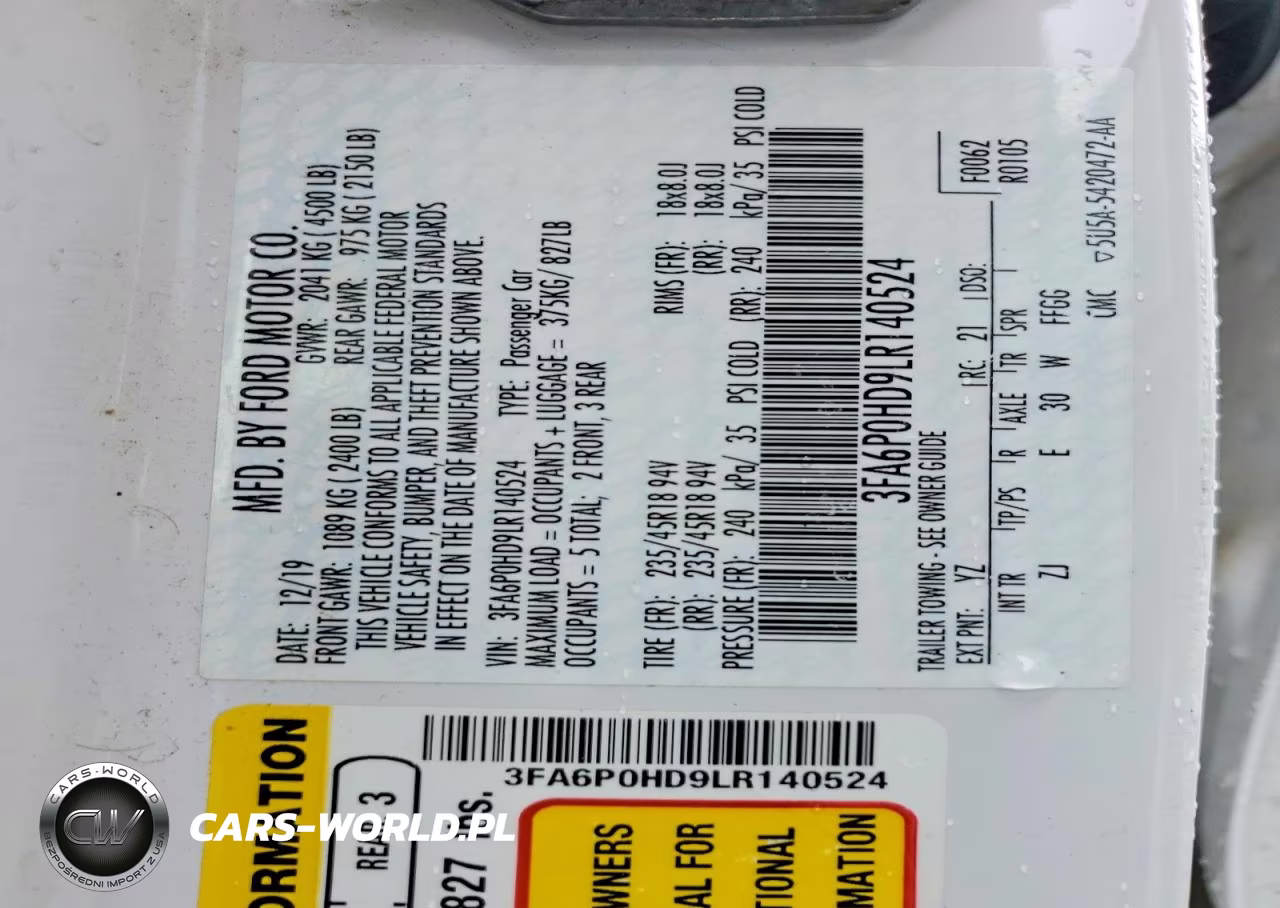 2020 Ford Fusion Se VIN:3FA6P0HD9LR140524 - 12