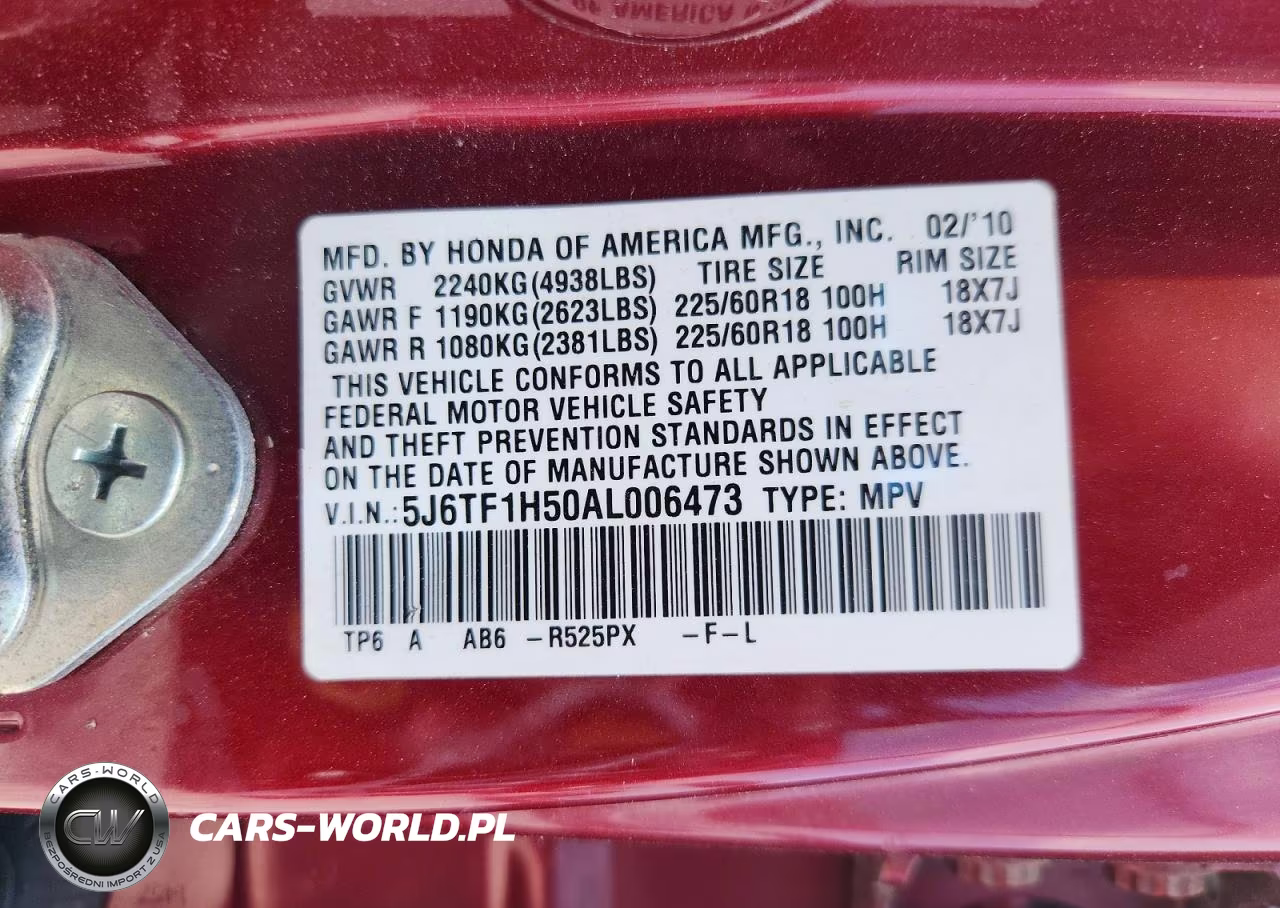 2010 Honda Accord Crosstour Exl VIN:5J6TF1H50AL006473 - 13