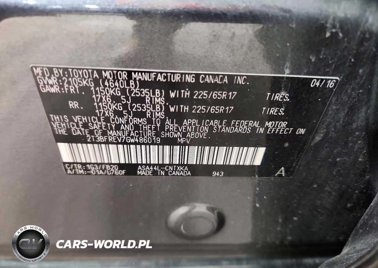 2016 Toyota Rav4 Le VIN:2T3BFREV7GW486019 - 13